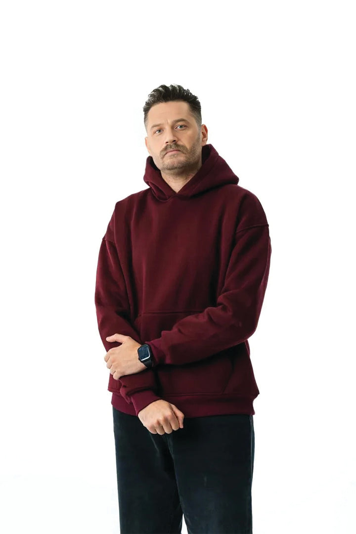 Burgundy  over sized Hoodie